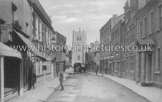 High Bridge Street and The Abbey, Waltham Abbey, Essex. c.1910